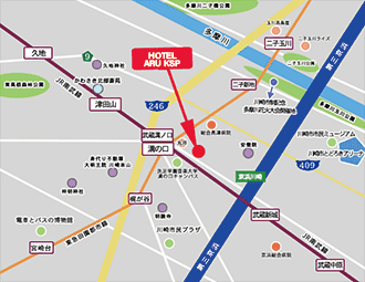 HOTEL KSP周辺地図